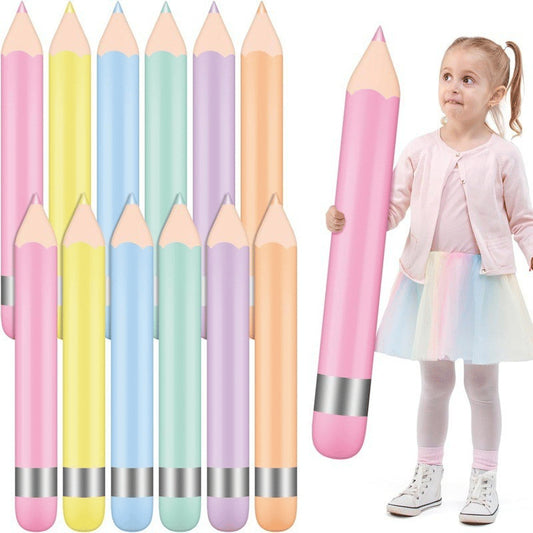 Multicolor PVC Giant Inflatable Pencil Balloon🎈- For Back to School Classroom Welcome & First Day Party Supplies🎒