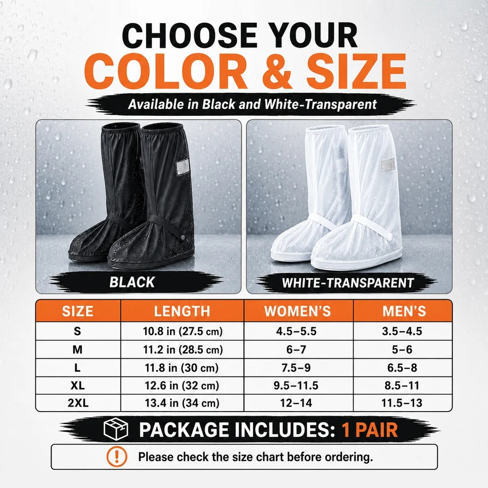 🌧️ Reusable Waterproof Boot Covers for Rain, Mud & Snow