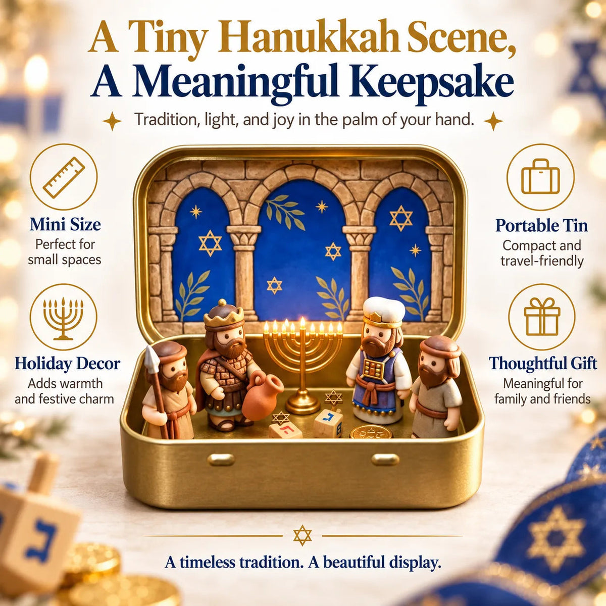 🔥Last Day 50% OFF - ✝️Religious Pocket-Size Mini Nativity Scene Set with Storage Box