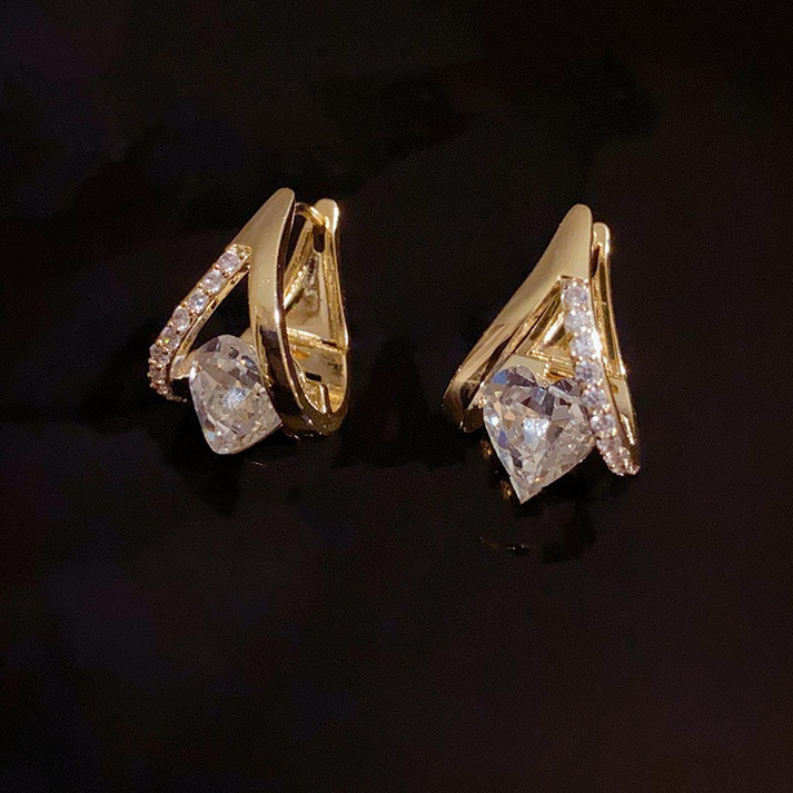 Buy 1 Get 1 Free✨Elegant V-Shape Heart Dangle Hoop Earrings