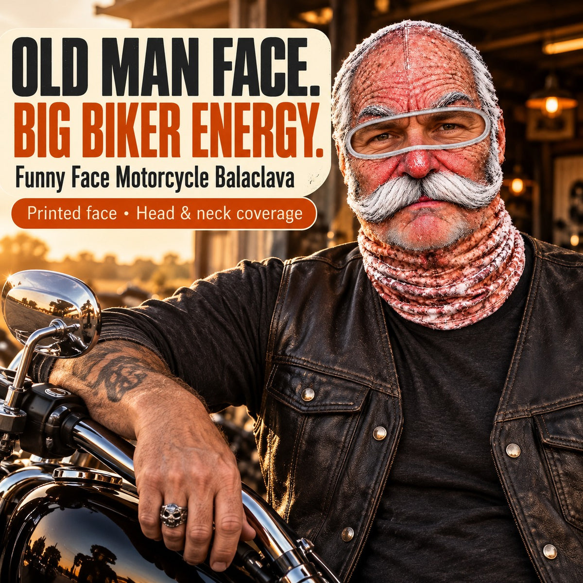 😂 Funny Face Motorcycle Balaclava