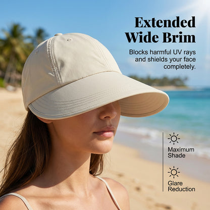 🧢 Women's Wide-Brim Sun Hat – UV Protection, Quick-Dry Fabric & Breathable Comfort 🌊