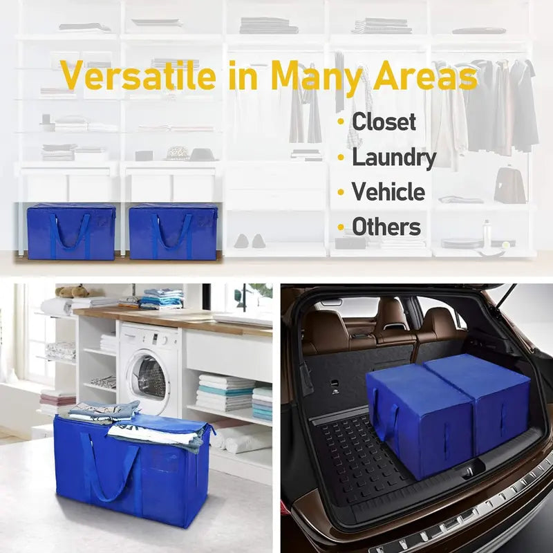 Extra Large Moving Bags Heavy Duty with Zippers & Carrying Handles