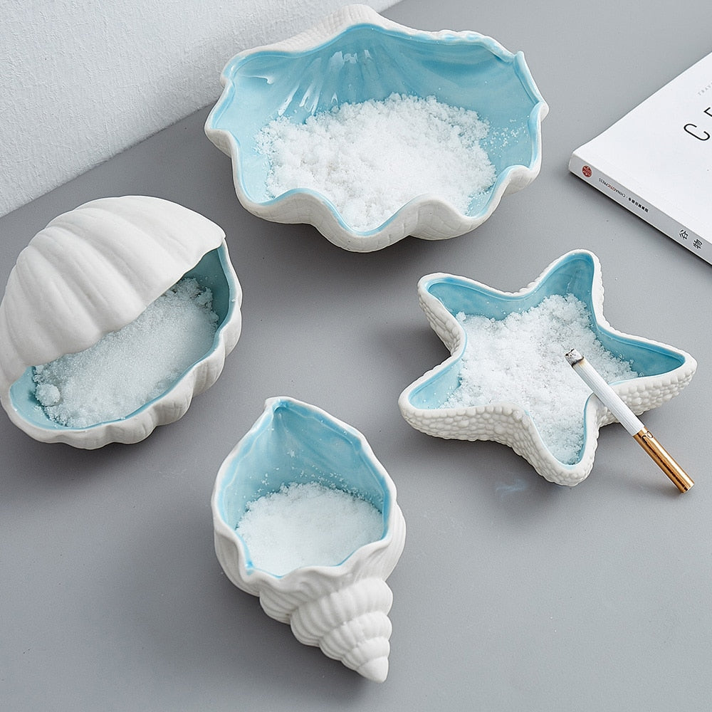 Porcelain Conch Ashtray