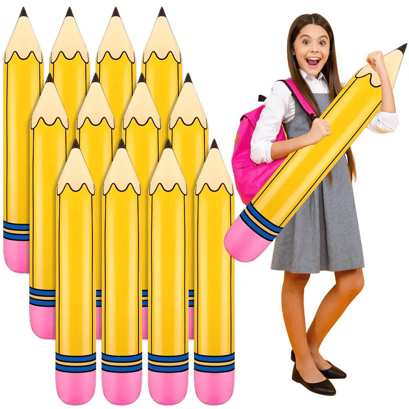 Multicolor PVC Giant Inflatable Pencil Balloon🎈- For Back to School Classroom Welcome & First Day Party Supplies🎒