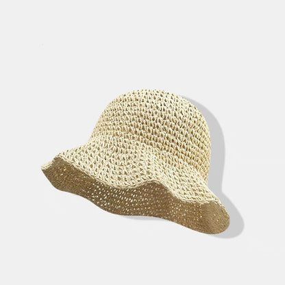 Women's Handwoven Wide-Brim Straw Hat