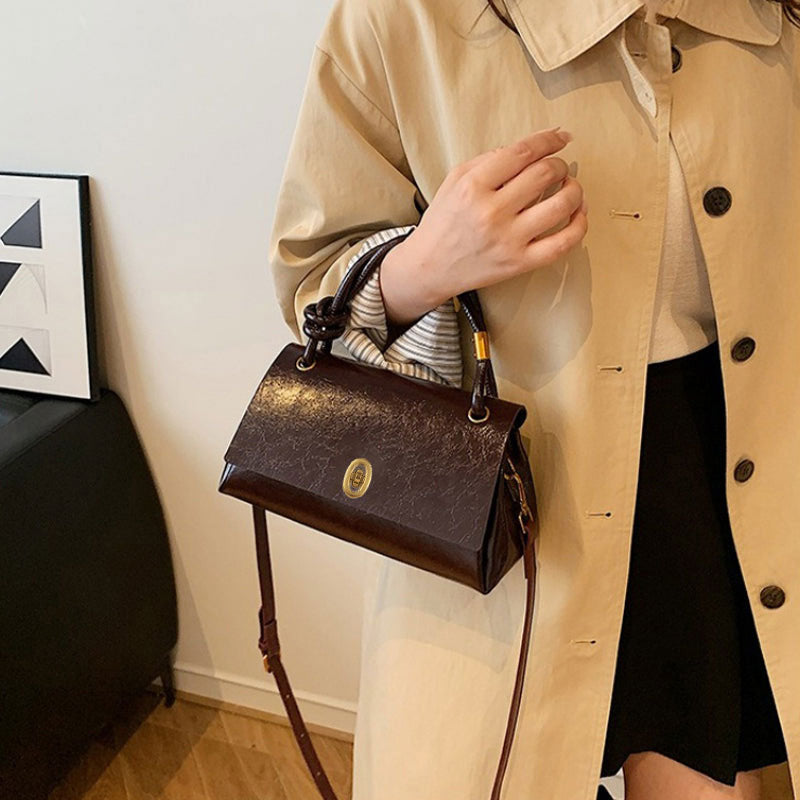 👜 Women's Mini Top Handle Crossbody Bag – 3-Way Wear | Large Capacity PU Leather Handbag | Smooth Zipper Closure | Chic & Compact Daily Purse ✨