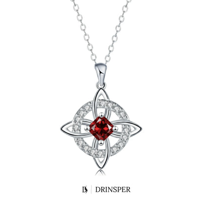 Mystical Birthstone Witches Knot Necklace – Natural Crystal🔮💞Protect Your Loved Ones