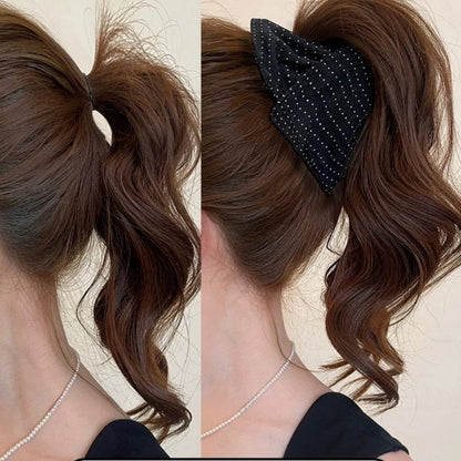 Oversized Polka Dot Bow Clip