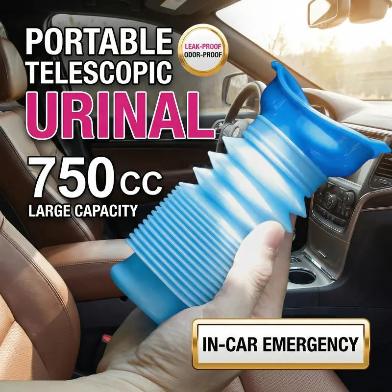 🚽🧳 750ml Retractable Emergency Urinal – Portable Travel & Camping Toilet 🏕️