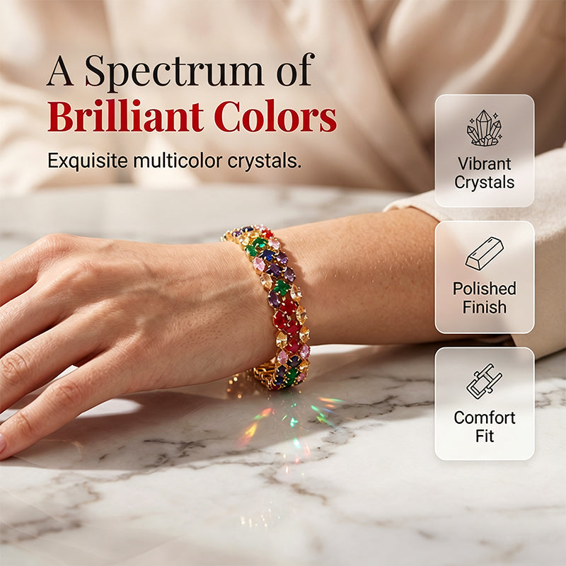 💫50% OFF NOW!💟Women's Elegant Multicolor Tennis Bracelet