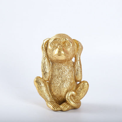 Three Wise Golden Monkeys