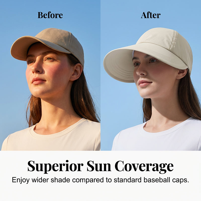 🧢 Women's Wide-Brim Sun Hat – UV Protection, Quick-Dry Fabric & Breathable Comfort 🌊