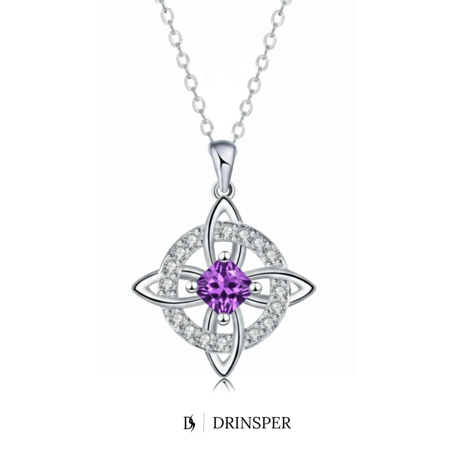 Mystical Birthstone Witches Knot Necklace – Natural Crystal🔮💞Protect Your Loved Ones