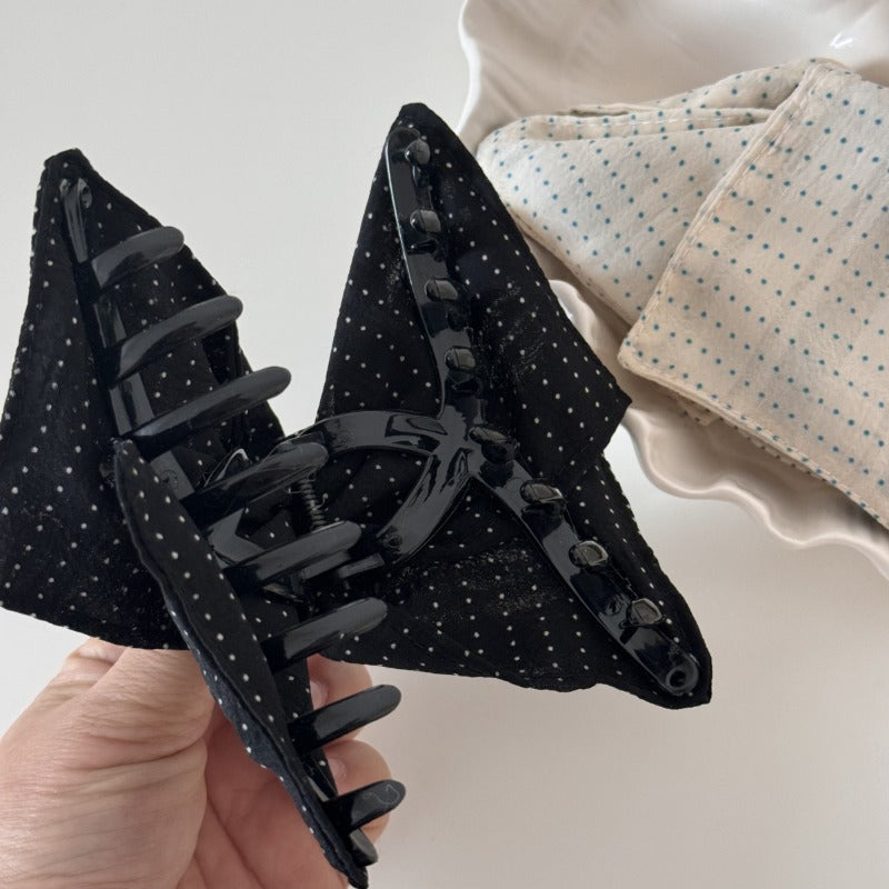 Oversized Polka Dot Bow Clip