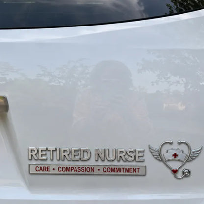 Retired Nurse Metal Car Emblem❤️