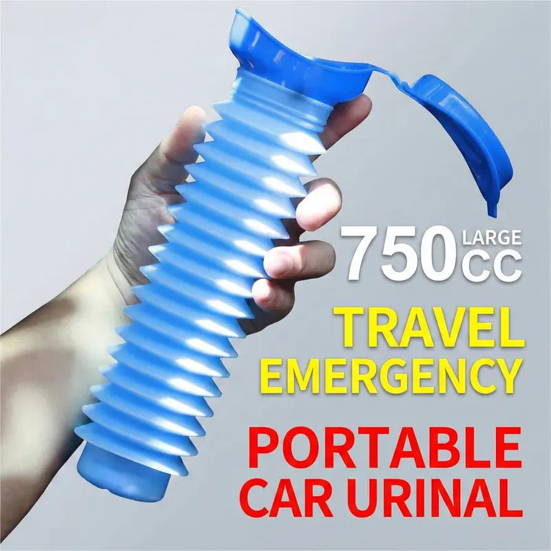 🚽🧳 750ml Retractable Emergency Urinal – Portable Travel & Camping Toilet 🏕️