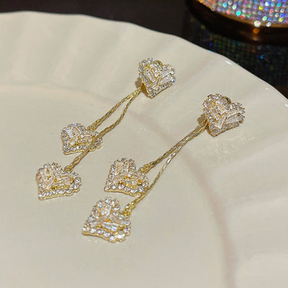 ✨Romantic Long Chain Heart Drop Earrings
