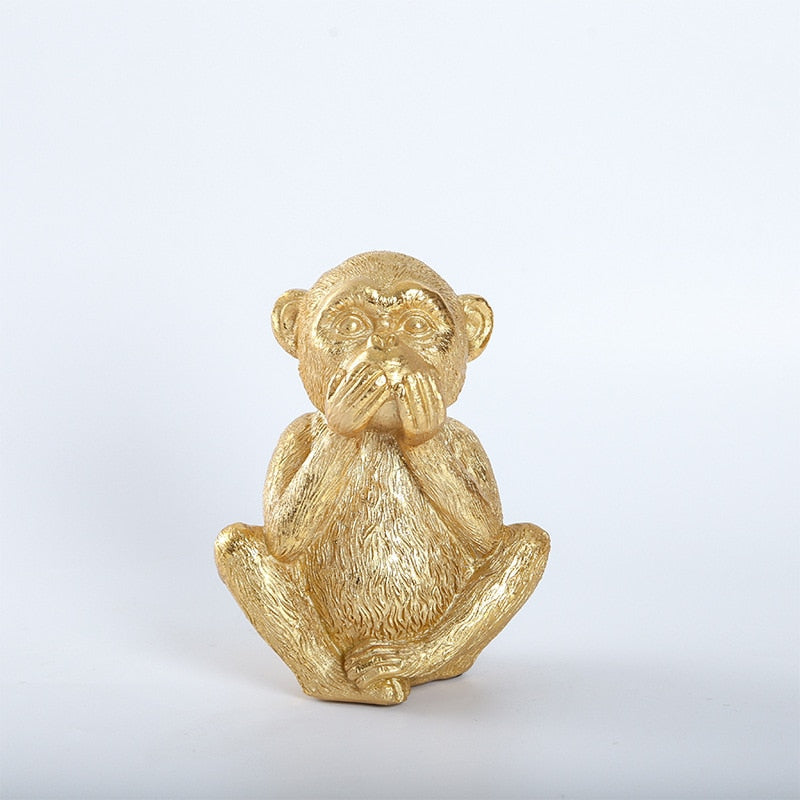 Three Wise Golden Monkeys