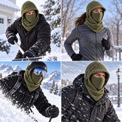 🔥🥶Fleece Double Layer Integrated Mask Hat