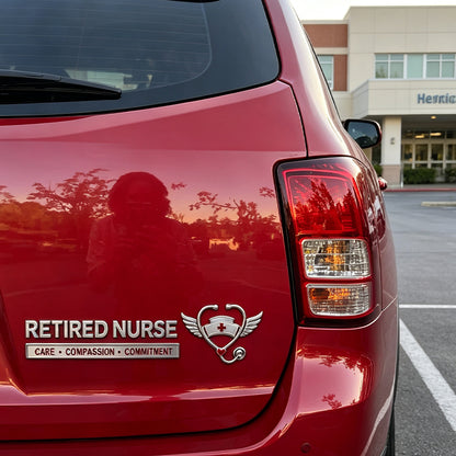 Retired Nurse Metal Car Emblem❤️