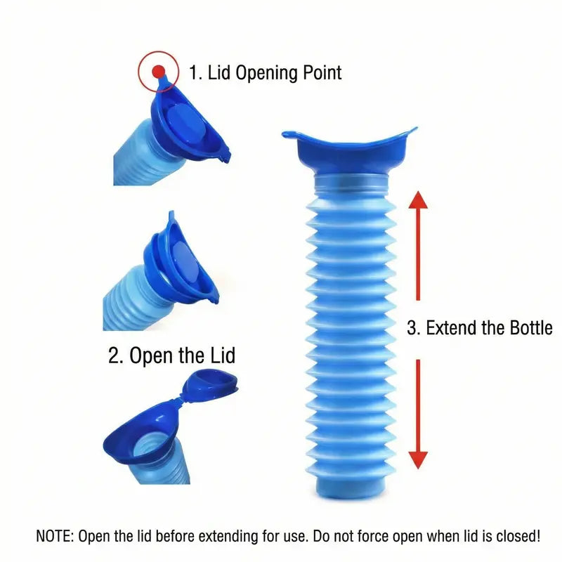 🚽🧳 750ml Retractable Emergency Urinal – Portable Travel & Camping Toilet 🏕️