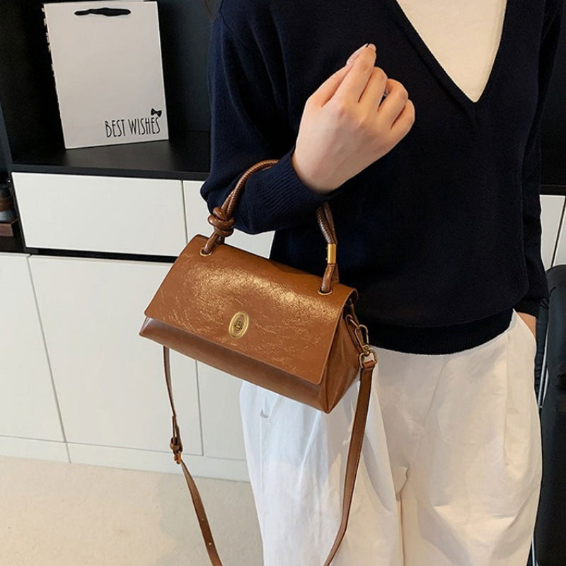 👜 Women's Mini Top Handle Crossbody Bag – 3-Way Wear | Large Capacity PU Leather Handbag | Smooth Zipper Closure | Chic & Compact Daily Purse ✨