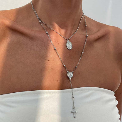 🌸50% Off Now💫Layered Gold Cross Necklaces for Women