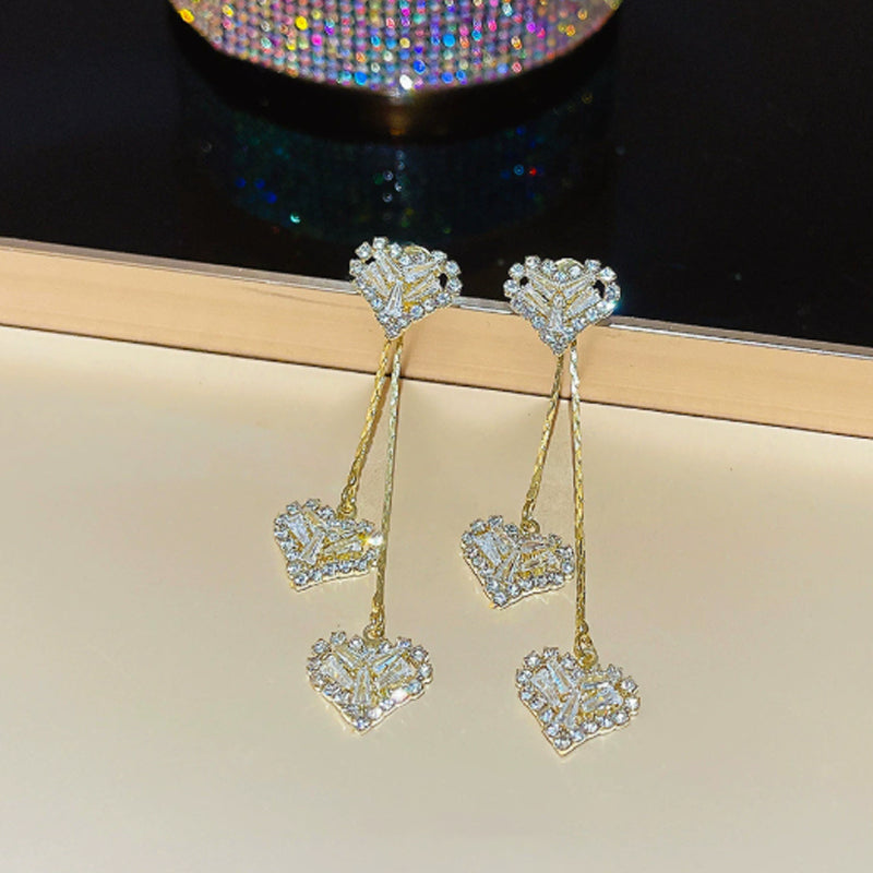 ✨Romantic Long Chain Heart Drop Earrings