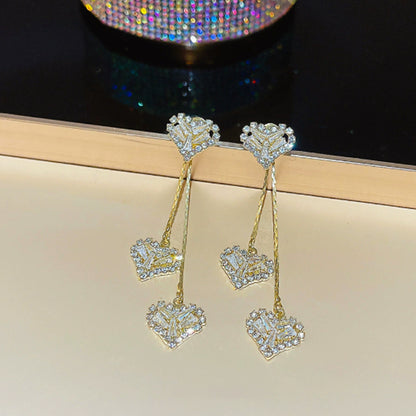 ✨Romantic Long Chain Heart Drop Earrings
