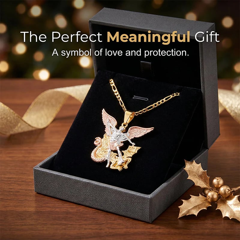 🎁2026 New Arrivals 50% OFF💥Tri-Tone Angel Guardian Pendant Necklace – Elegant & symbolic – Perfect for daily wear or gifting – delicate and meaningful ✨💛