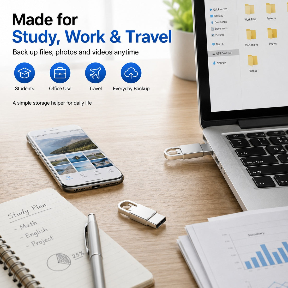 ⚡ 2026 2-in-1 USB C Pendrive – High-Speed Memory for Students & Office