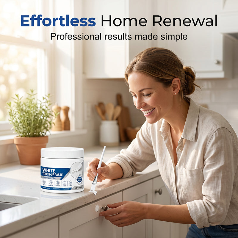 White Furniture Touch-Up Paste with Brush