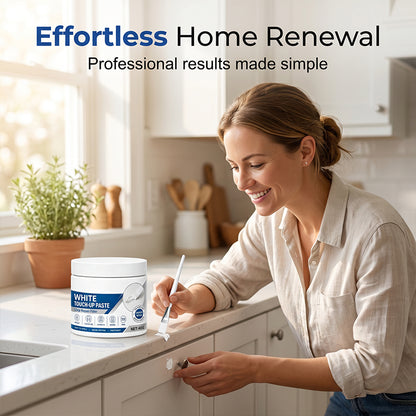 White Furniture Touch-Up Paste with Brush