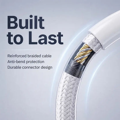 3-in-1 USB-C Data & Charging Cable, 240W, 5 ft Braided