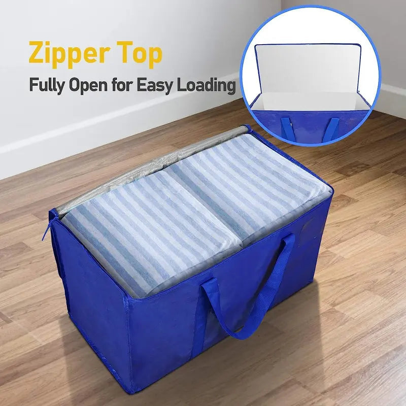 Extra Large Moving Bags Heavy Duty with Zippers & Carrying Handles
