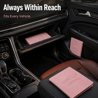 🚗 Car Registration & Insurance Document Holder | Premium PU Leather Organizer
