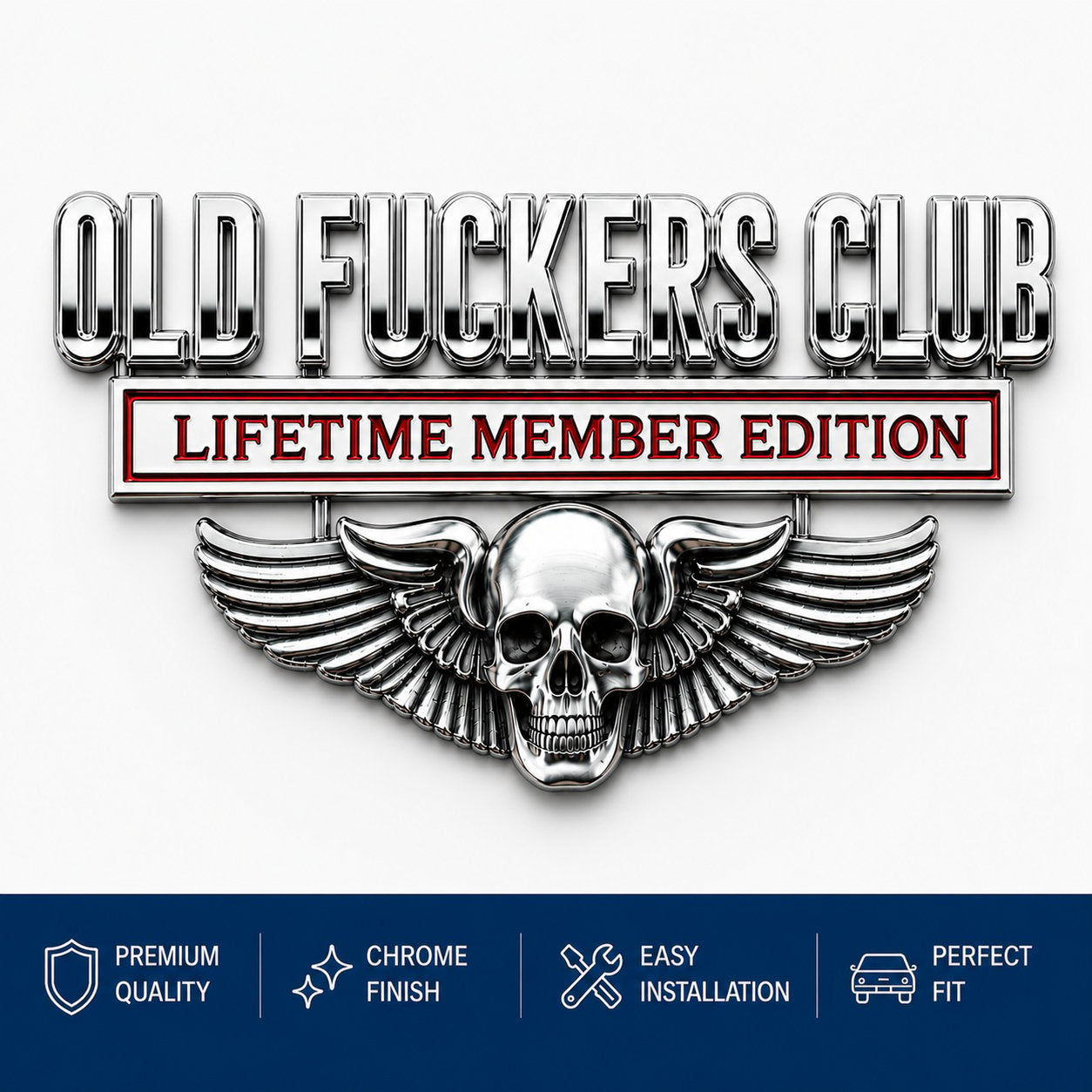 💀OLD F*CKERS CLUB Metal Car Emblem