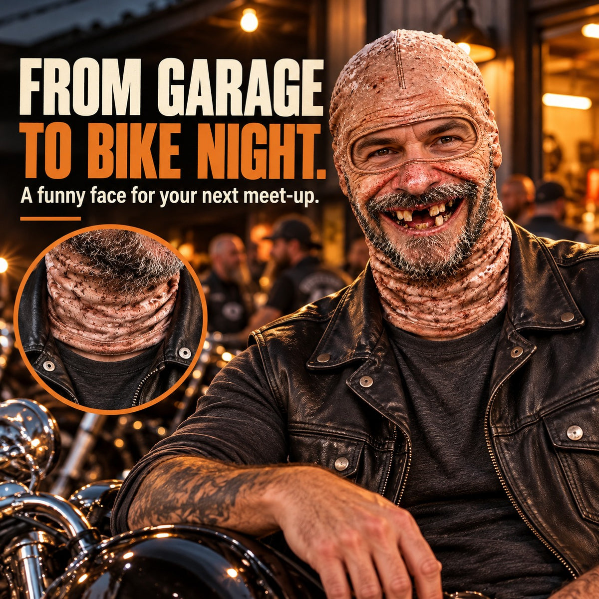 😂 Funny Face Motorcycle Balaclava