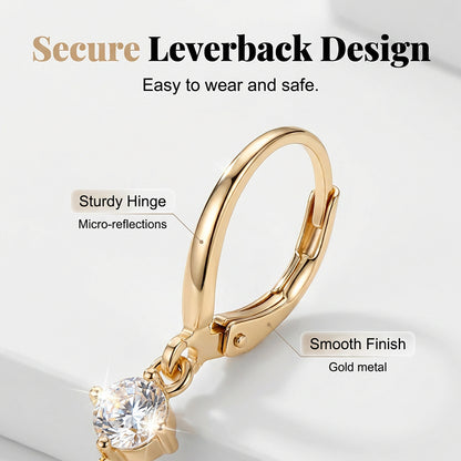 Elegant Sparking Drop Earrings for Women