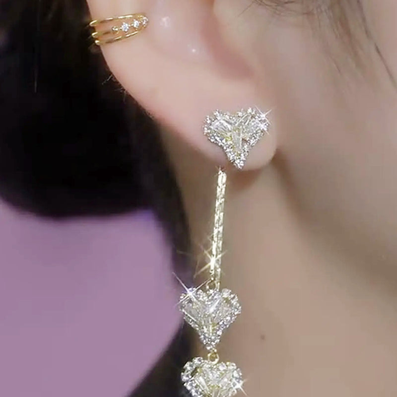 ✨Romantic Long Chain Heart Drop Earrings