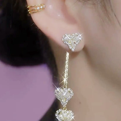 ✨Romantic Long Chain Heart Drop Earrings