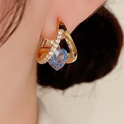 Buy 1 Get 1 Free✨Elegant V-Shape Heart Dangle Hoop Earrings