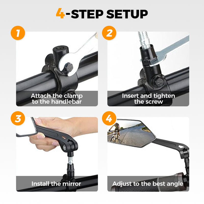 ⏳Limited-time 50% off⏰360° Rotatable Adjustable Bicycle Rearview Mirror🚴