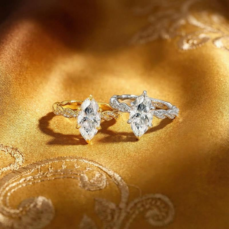 Elegant Sparkling Cubic Zirconia Ring