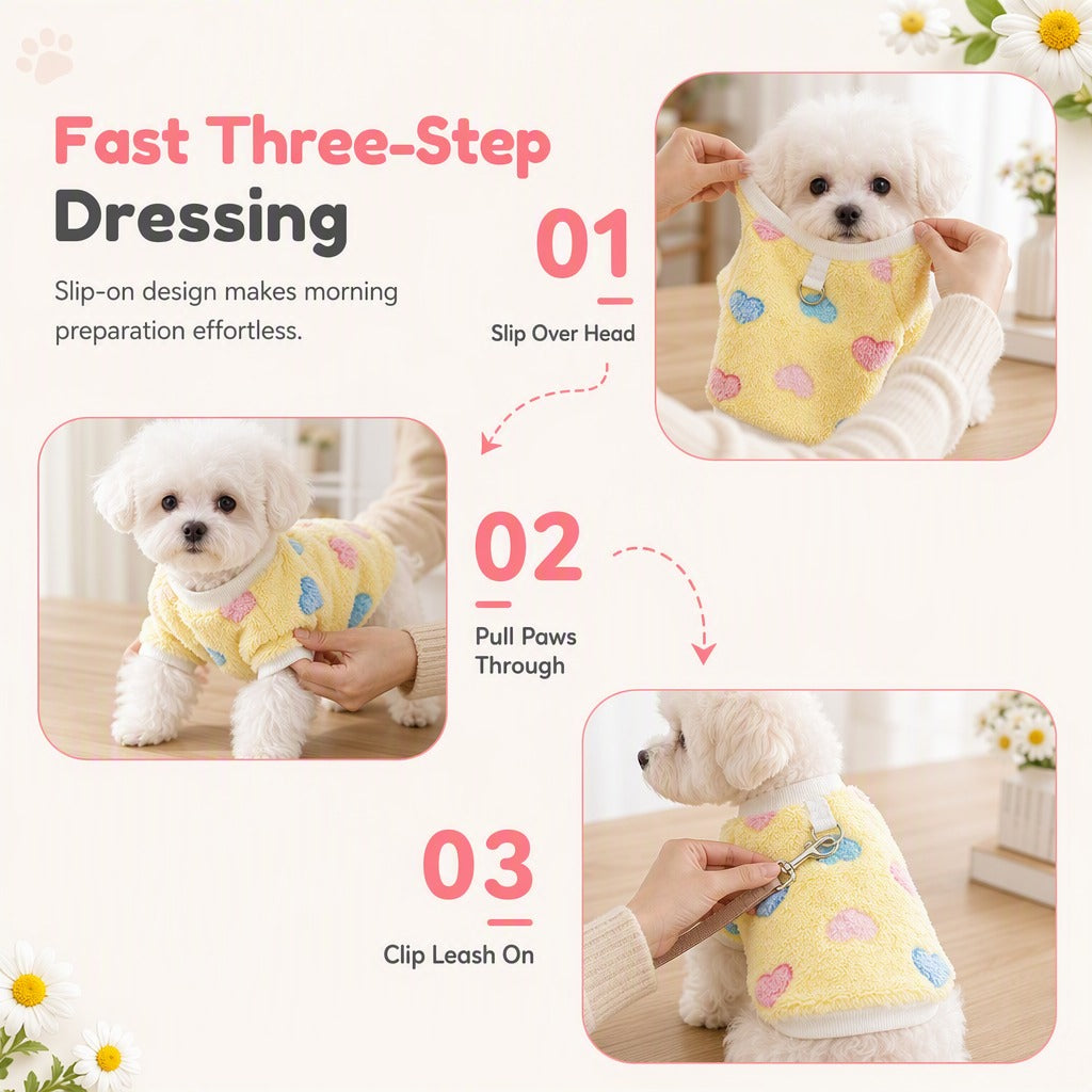🐶 Dog Vest With Built-In Leash – Warm & Easy to Wear