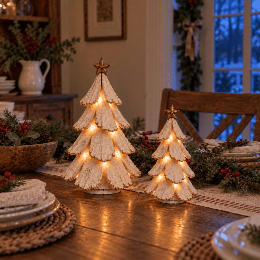 Vintage Lighted Christmas Tree Figurine