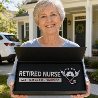 Retired Nurse Metal Car Emblem❤️