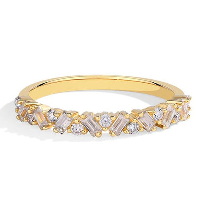 Elegant Sparkling Cubic Zirconia Ring