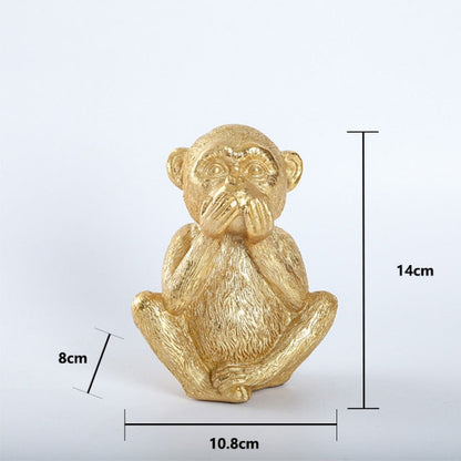Three Wise Golden Monkeys
